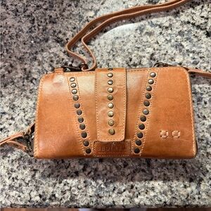 BED|STU Leather Crossbody Bag with Stud Details